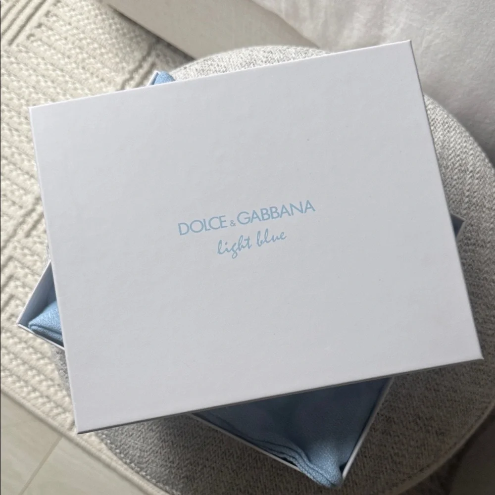 Dolce & Gabbana White and Light Blue beach towel